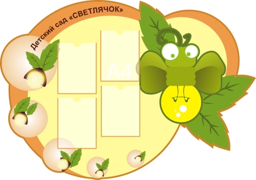 Стенды визитки для дет сада 1510х1060 4-А4 Стенды визитки для дет сада 1510х1060 4-А4