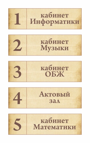 Школьные таблички 350х100мм (5) Школьные таблички 350х100мм (5)