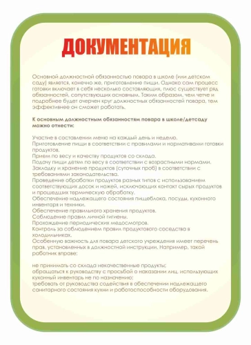 Оформление кабинета Столовой 720х1000мм (2) Оформление кабинета Столовой 720х1000мм (2)