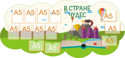 Стенд для детского творчества 1780х830 13-А5 Стенд для детского творчества 1780х830 13-А5