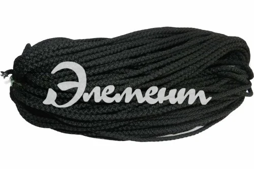 шнур плетеный 4 мм х 50м черный 2 Элемент