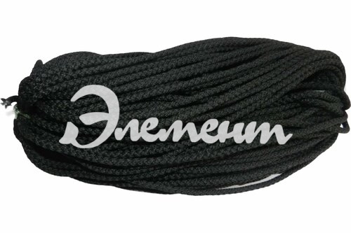 шнур плетеный 4 мм х 50м черный 2 Элемент