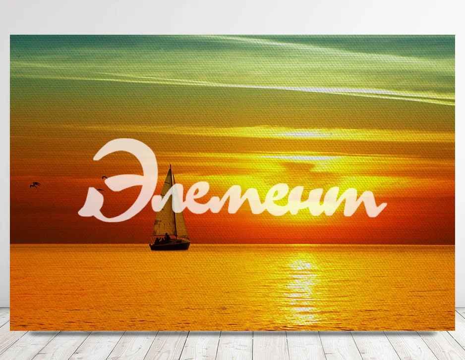 закат на море