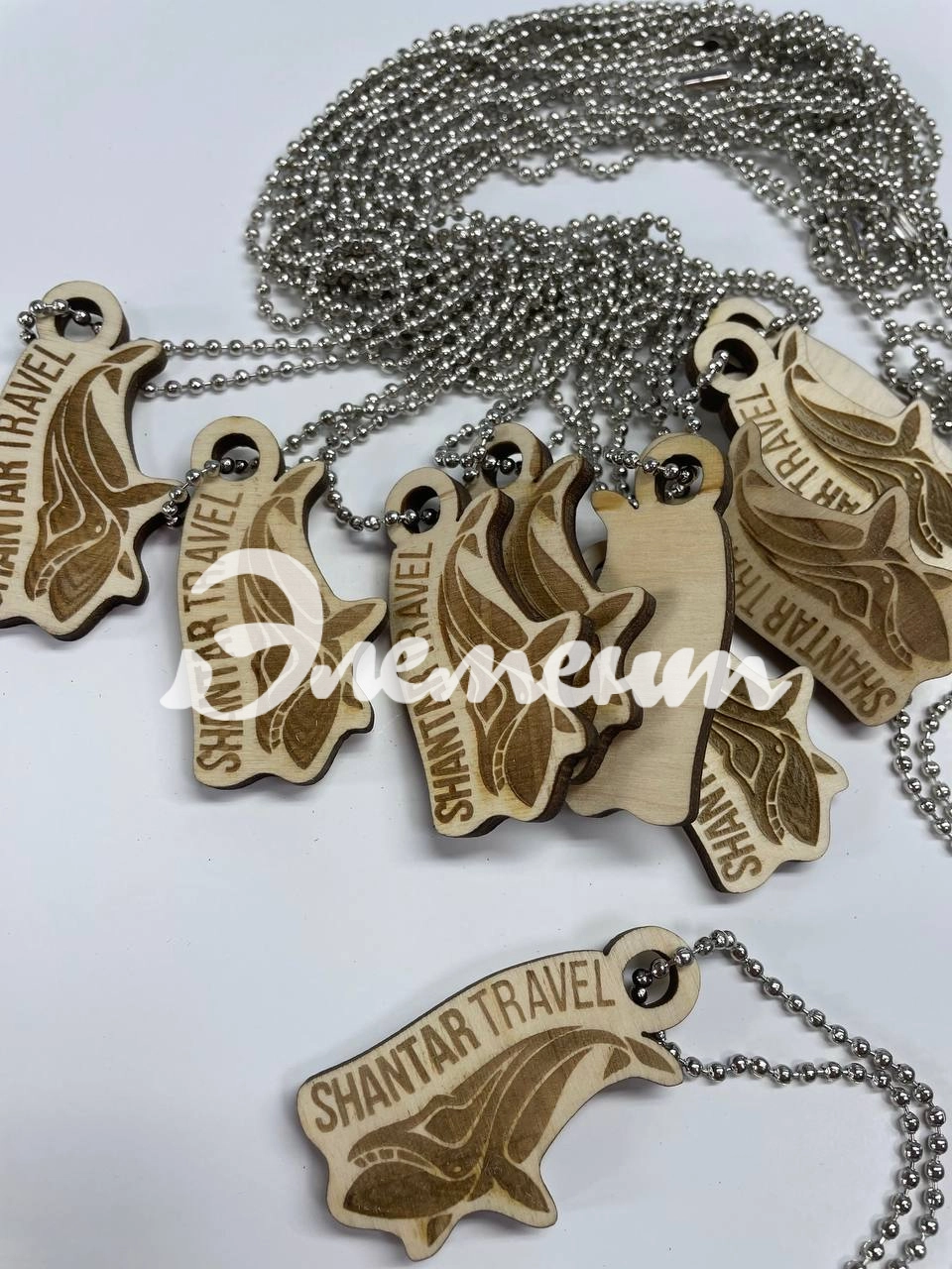 Брелок деревянный  с лазерной гравировкой 55х25мм