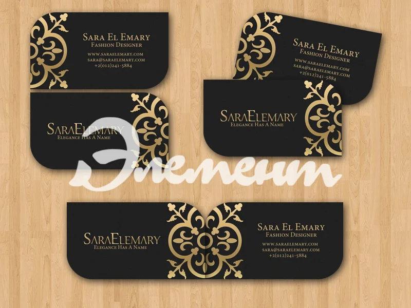 фигурные визитки