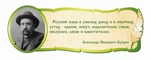 Оформление кабинета Русского языка 850х300мм (2)