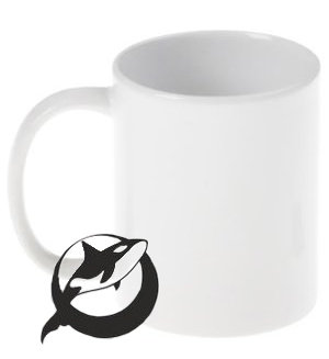 Кружка белая orca-black