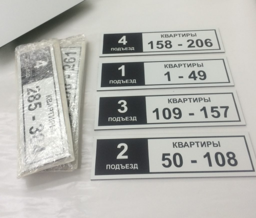 Изготовление табличек на подъезды4 Изготовление табличек на подъезды4