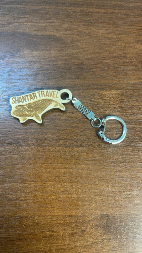 Брелок деревянный  с лазерной гравировкой 55х25мм Брелок деревянный  с лазерной гравировкой 55х25мм