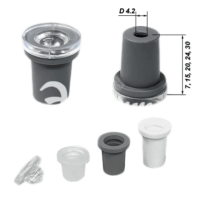 Дистанционный пластиковый держатель, 15 мм, прозрачный