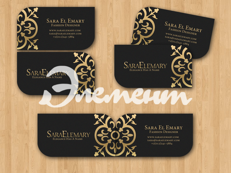 фигурные визитки